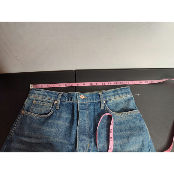 Free People We the Free Raw Hem Paint Splatter Boyfriend Fit Jeans NWOT size 29 - Picture 7 of 9